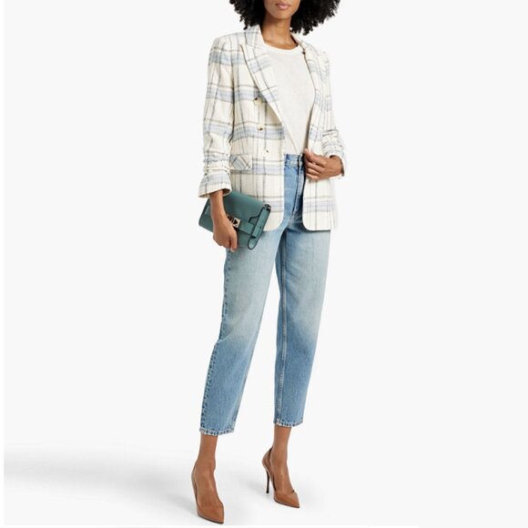 VERONICA BEARD Beacon Dickey Checked Cotton-Blend Blazer - Picture 3 of 16